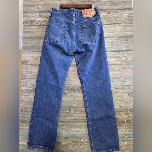 Levi's Men's Relaxed Straight Leg Blue Jeans 501 Buttonfly. Size 29/32 - Picture 2 of 3